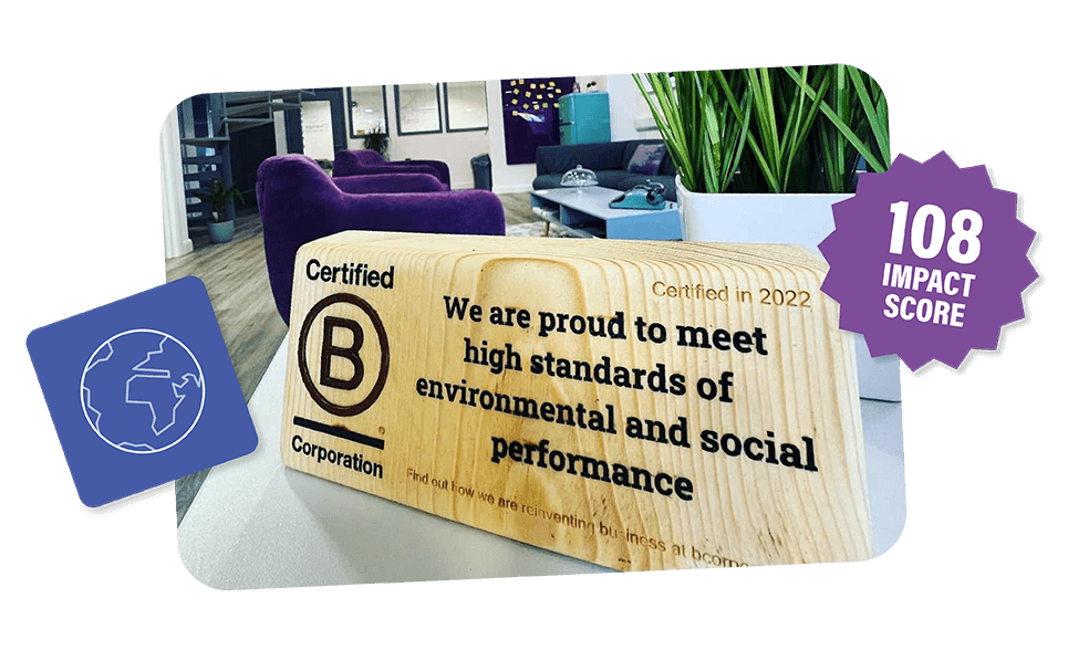 Our B Corp plaque.